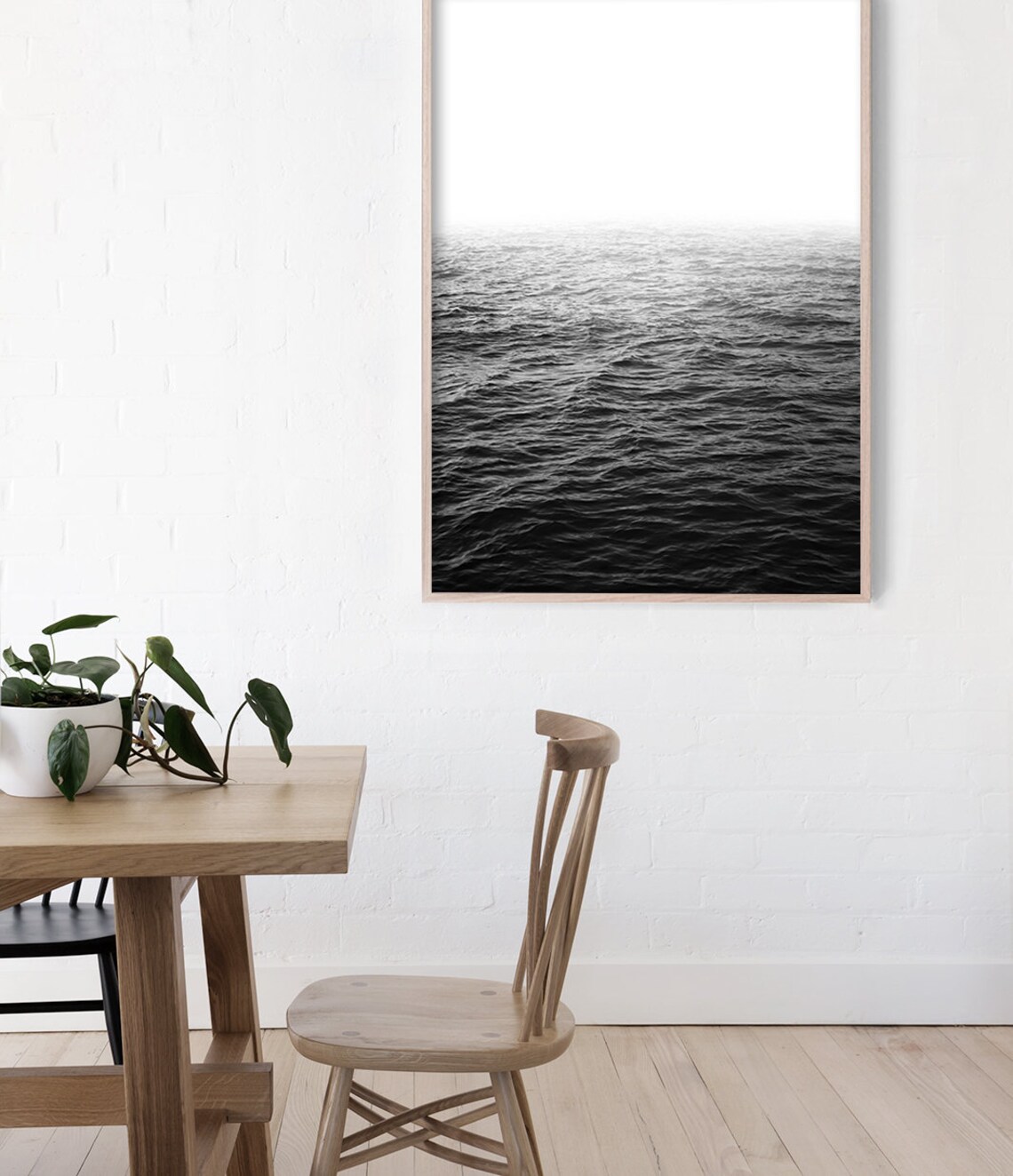 Ocean Black And White Photography Art Print, Coastal Decor - Image 2