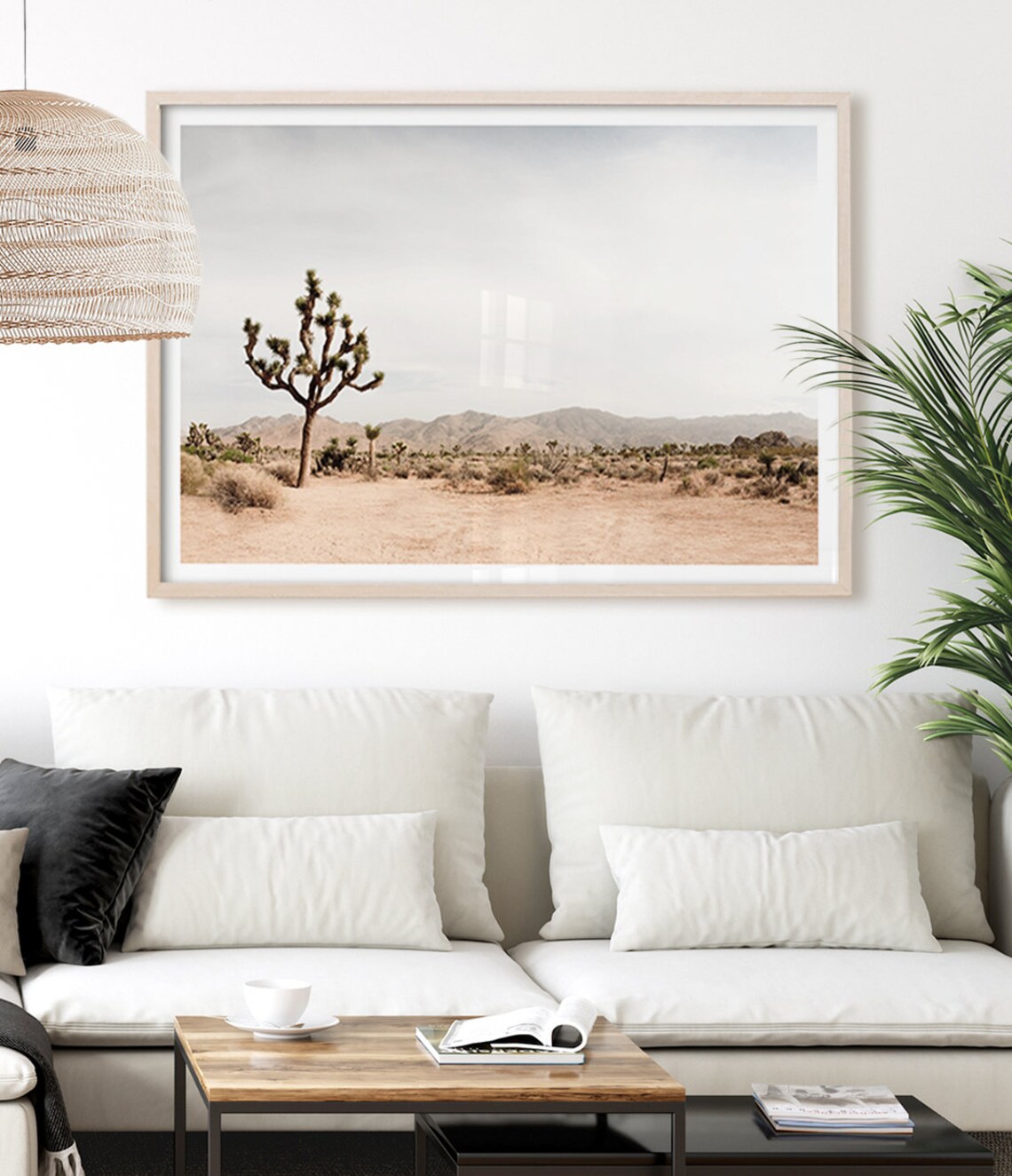 Joshua Tree Desert Landscape, Boho Wall Art Print - Image 2