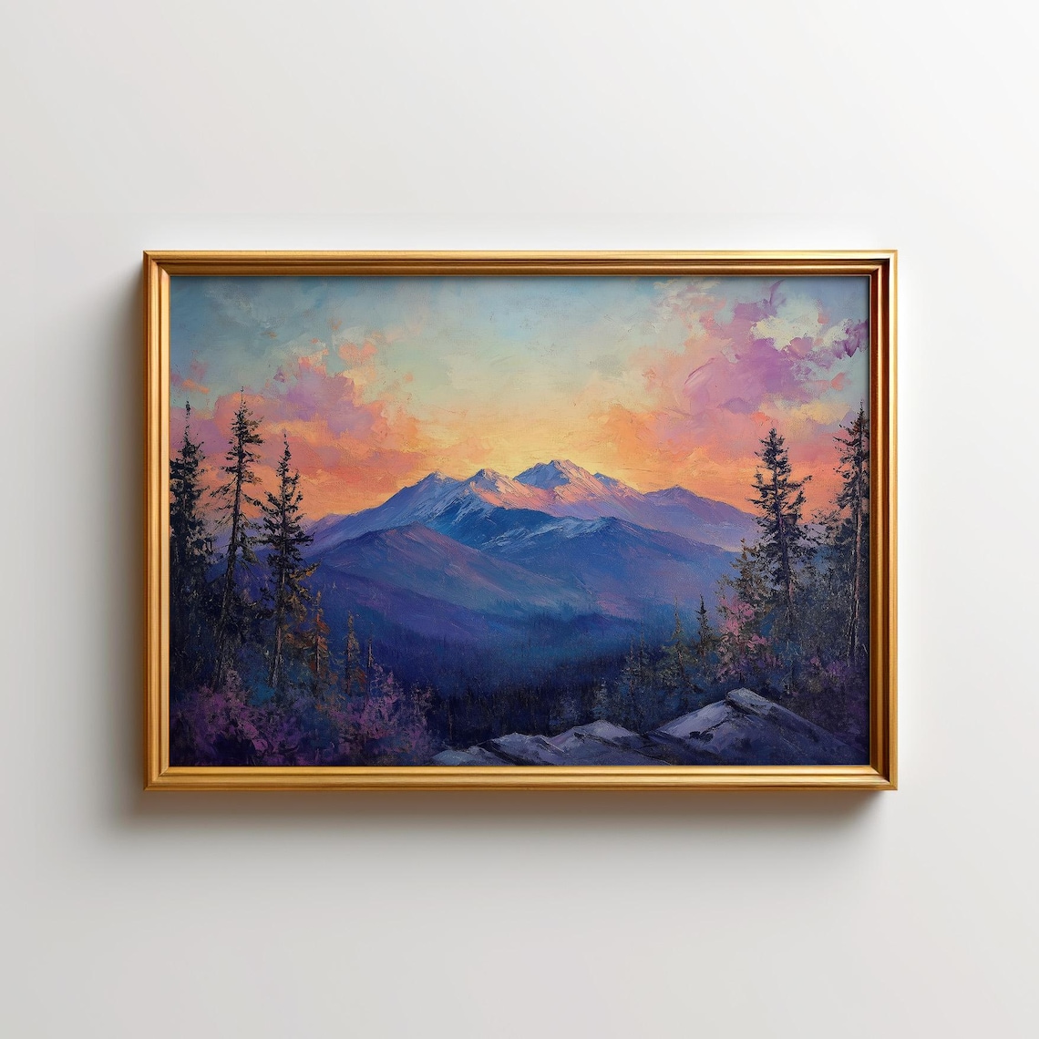 White Mountain National Forest Sunset Landscape Art Print