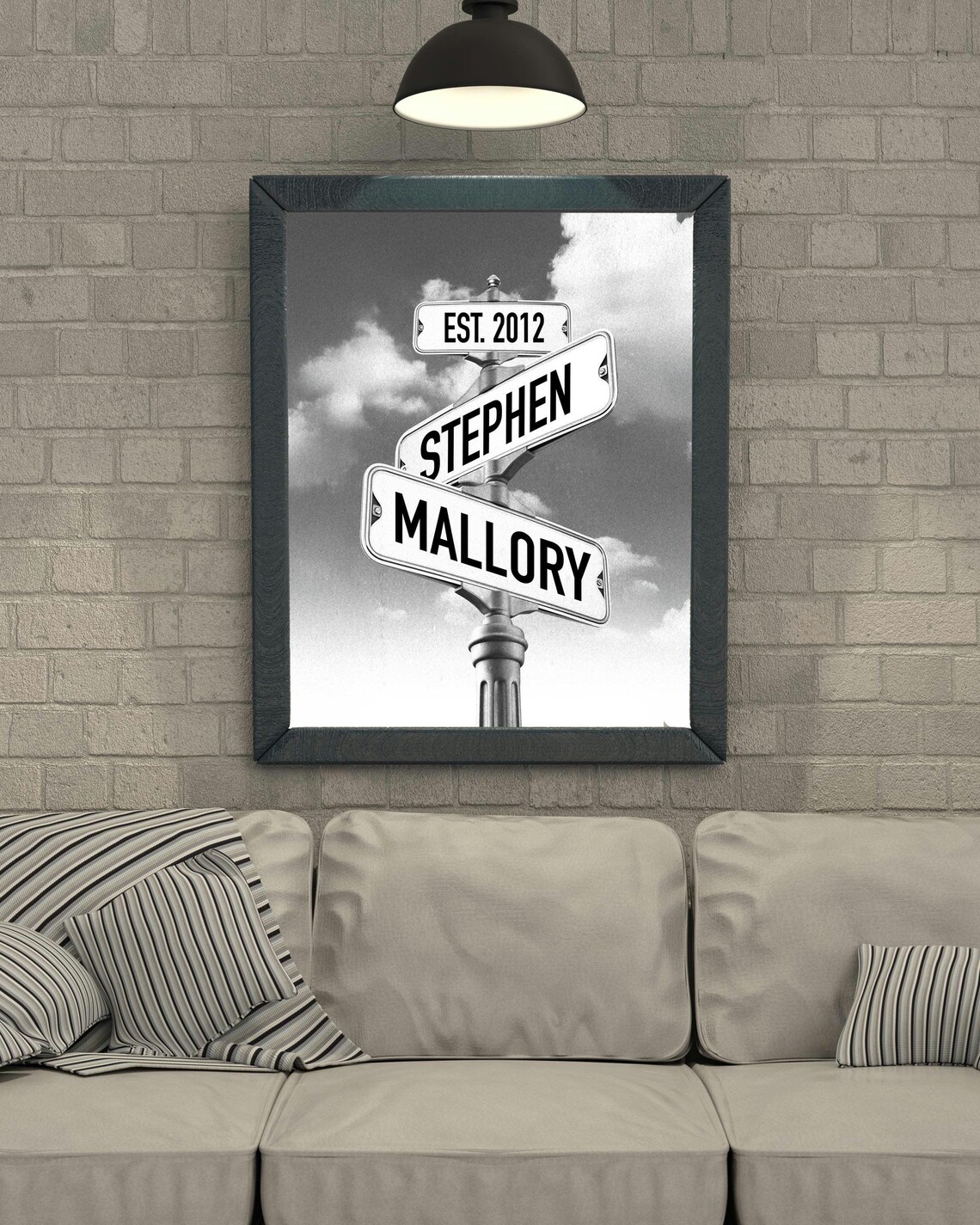 Personalized Street Sign Engagement Gift for Couples