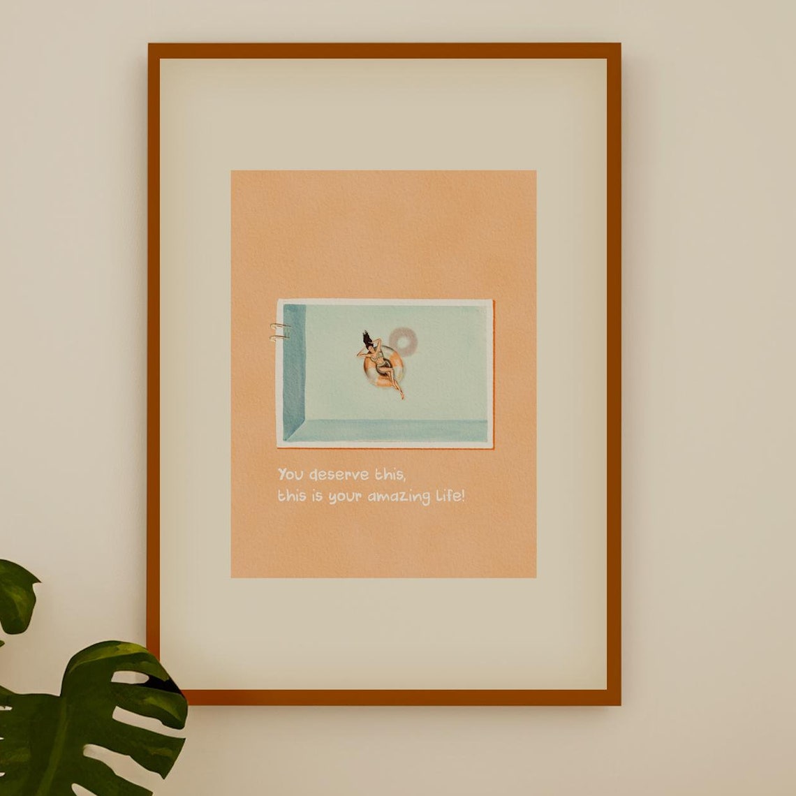 Pool Swimmers Art Print, Summer Bathroom Decor - Image 2