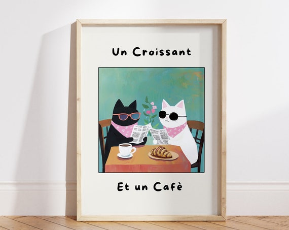 French Cafe - Vintage Travel Poster