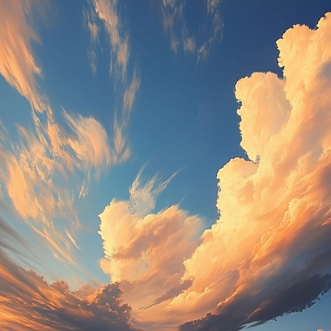 Golden Orange Dramatic Sunset Clouds Fiery Evening Sky Art Poster - Image 4