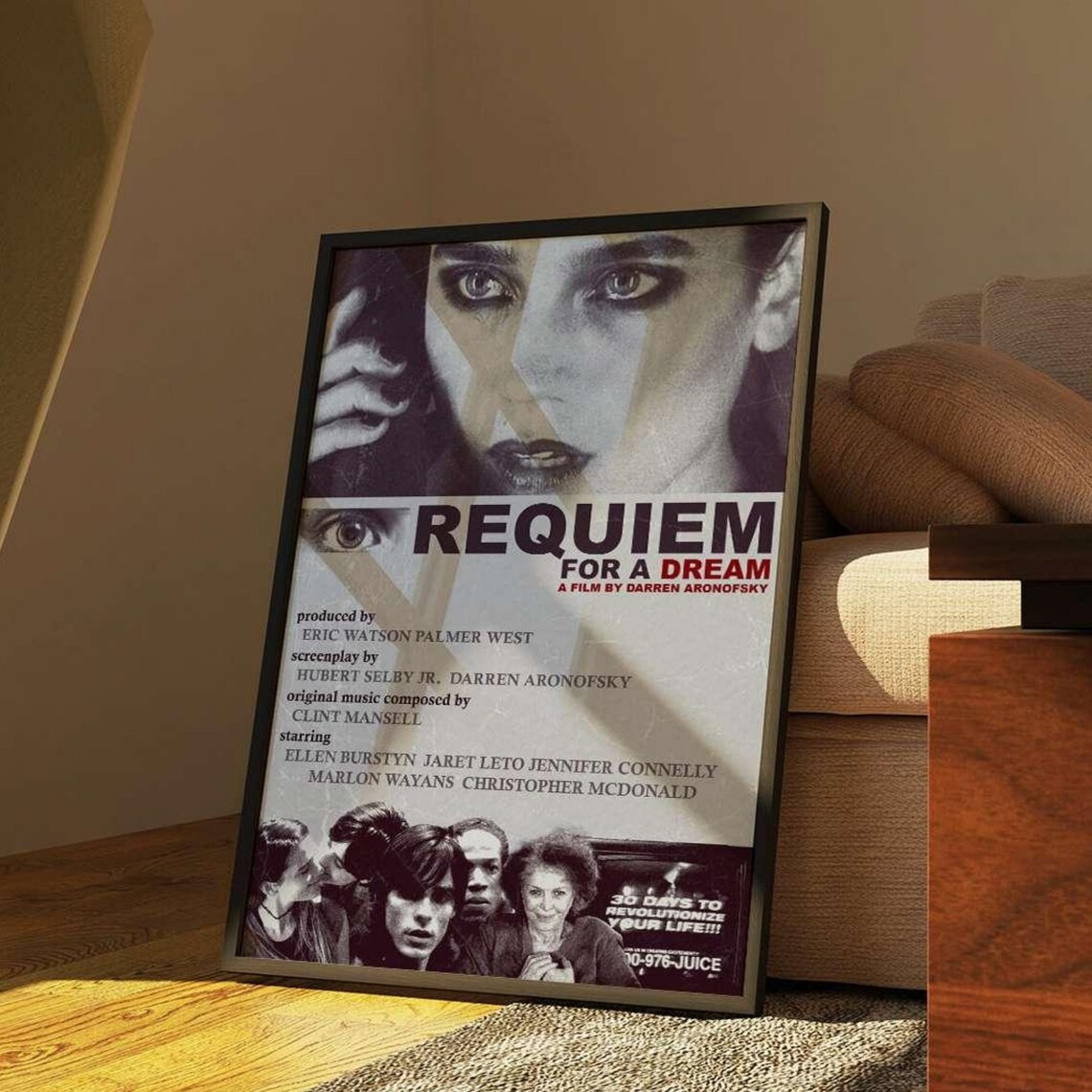 Requiem For A Dream Retro Movie Poster, Minimalist Art Print - Image 3