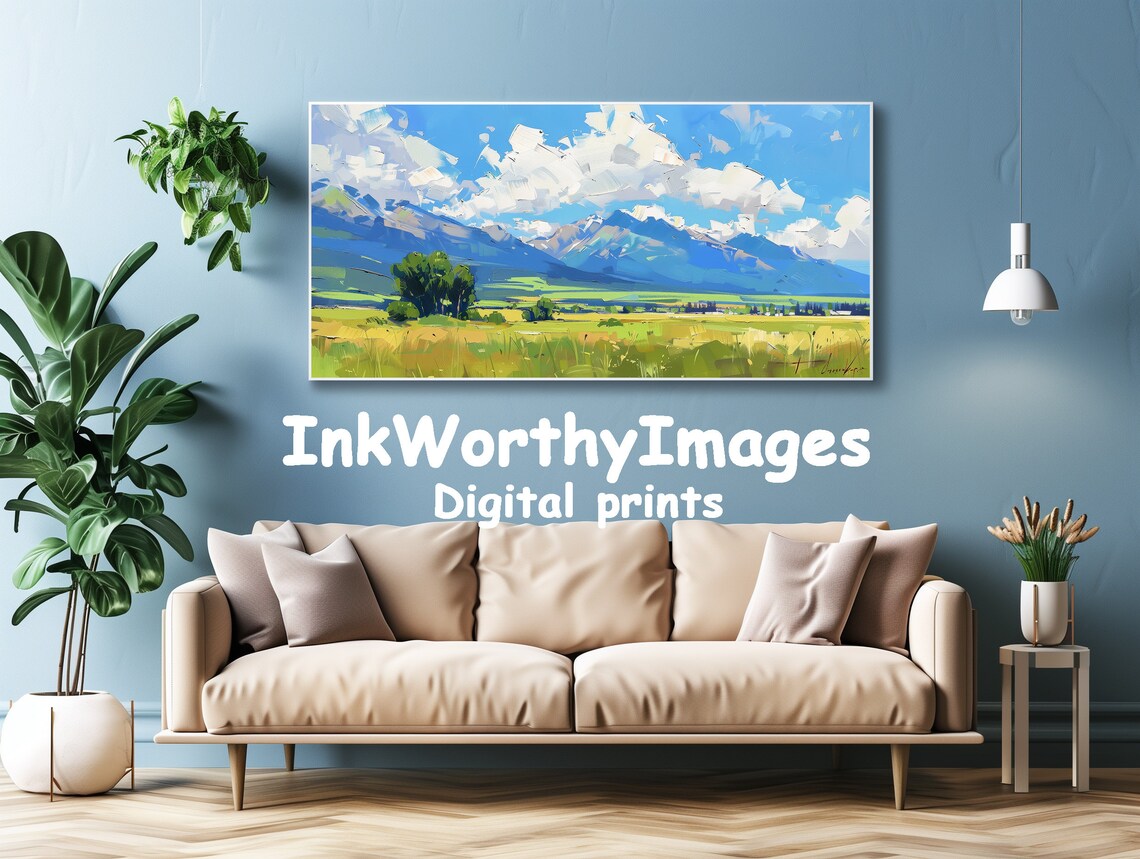 Vibrant Mountain Landscape, Modern Impressionist Art - Image 4