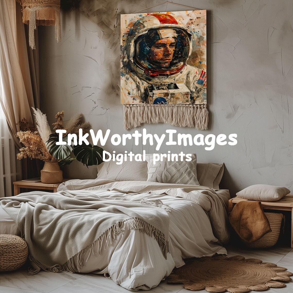 Intrepid Astronaut Portrait, Modern Nasa-Inspired Decor - Image 3