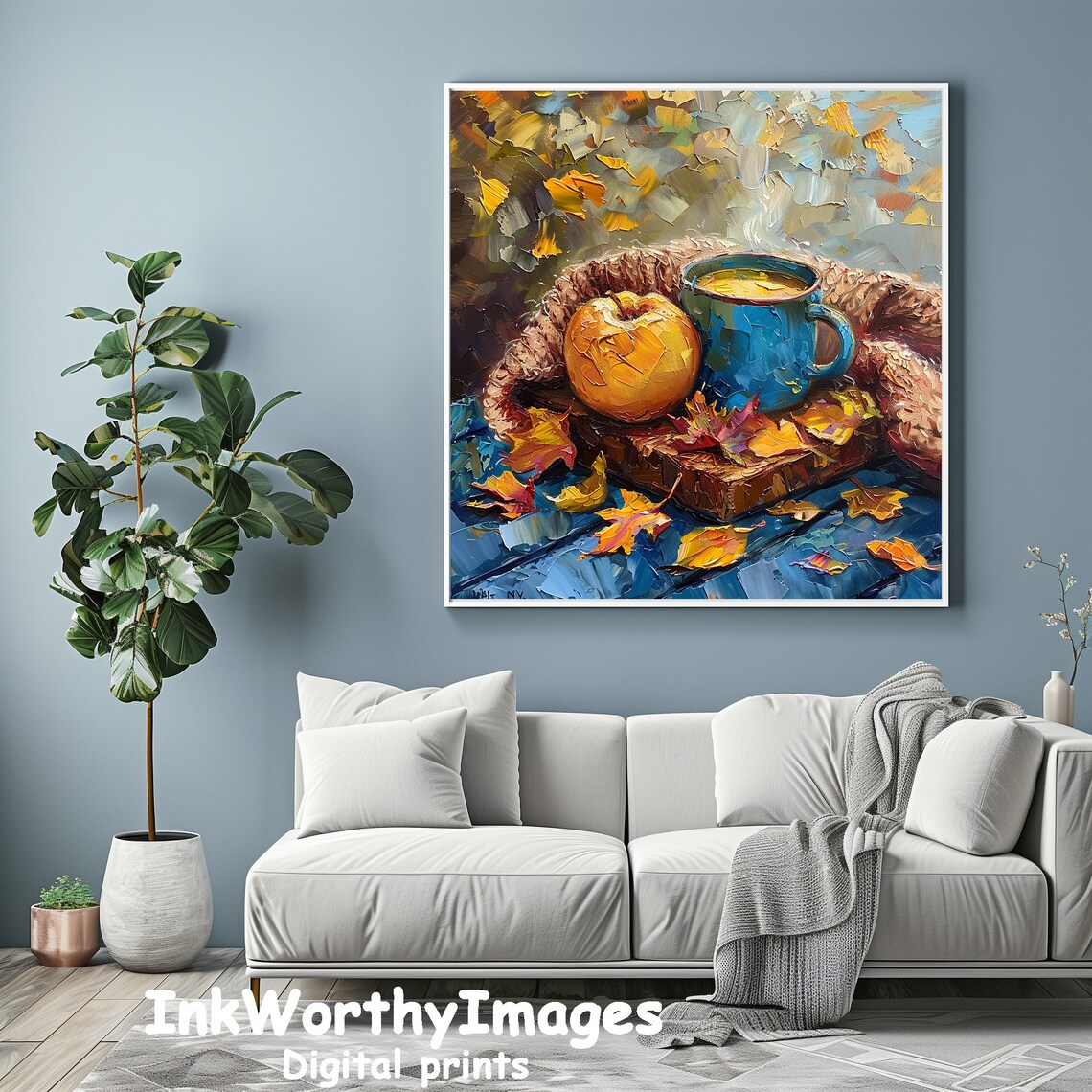 Cozy Autumn Still Life, Warm Fall Seasonal Decor - Image 2