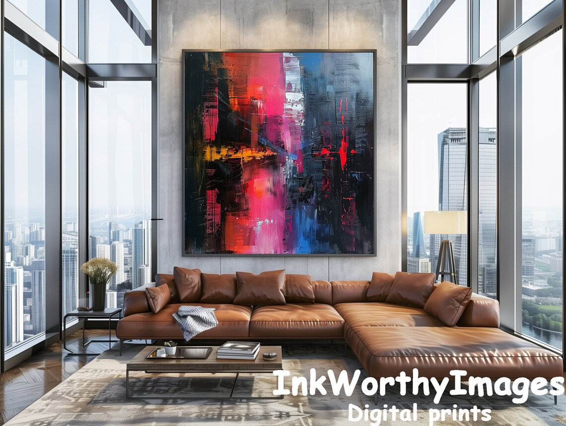 Abstract Color Splash, Modern Vibrant Painting - Image 2