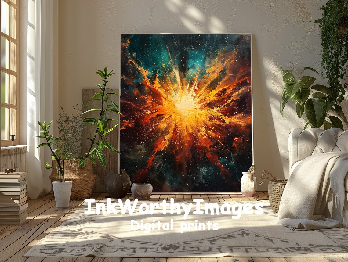 Big Bang Explosion, Abstract Cosmic Art Print - Image 5