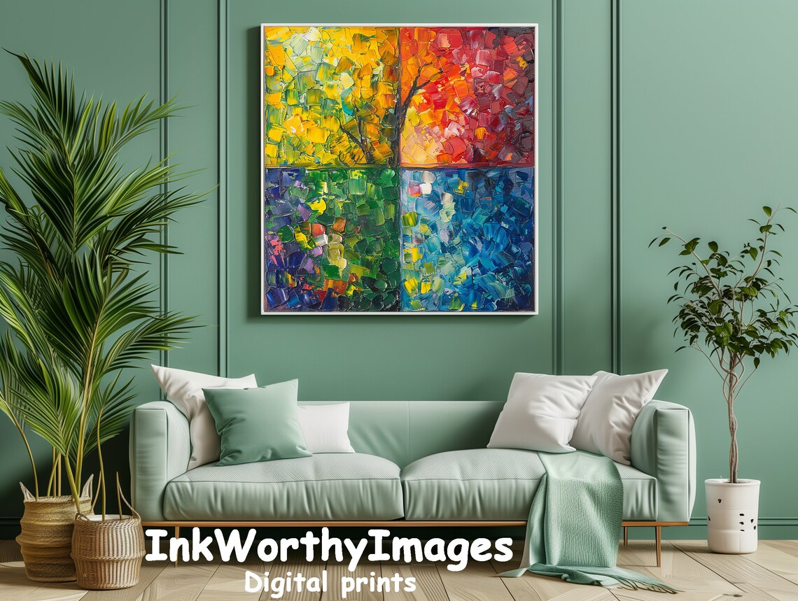 Colorful Seasons Abstract, Modern Artwork Print - Image 5