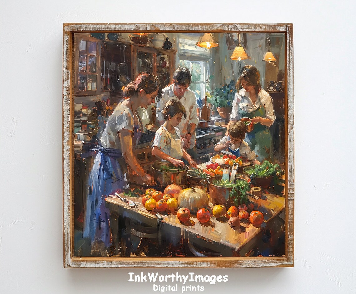 Family Cooking Together Kitchen Fun, Meal Prep Scene - Image 6