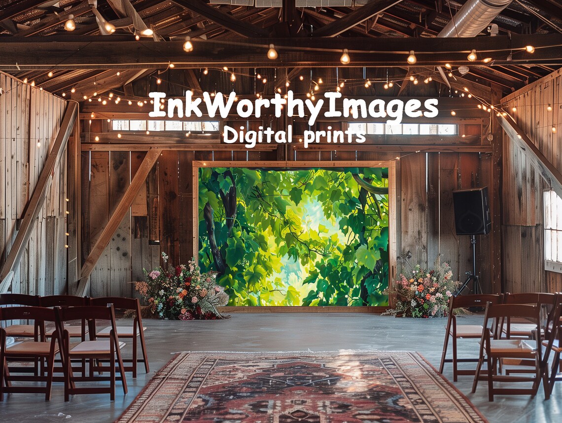 Lush Green Canopy, Sunlit Leaves Forest Decor - Image 6