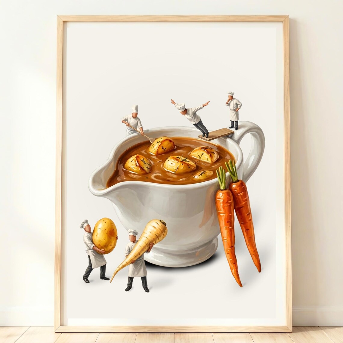 Gravy Surreal Kitchen Decor, Culinary Statement Print