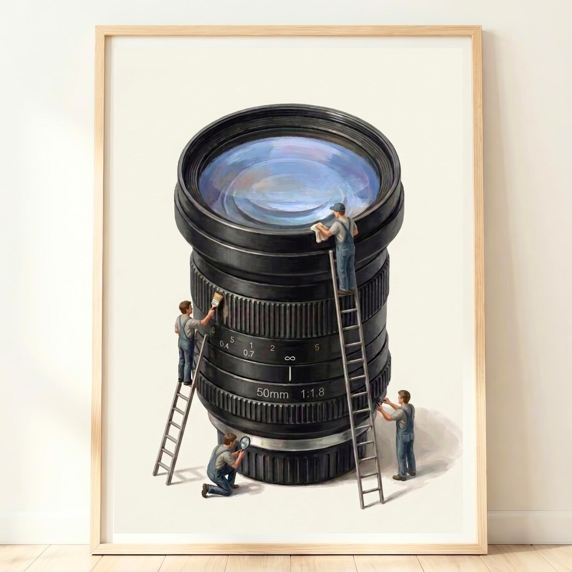 Camera Lens Art Print, Photography Studio Decor