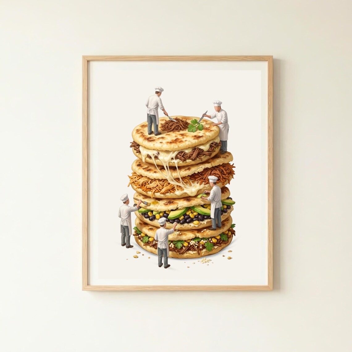 Arepas Kitchen Art Print, South American Decor