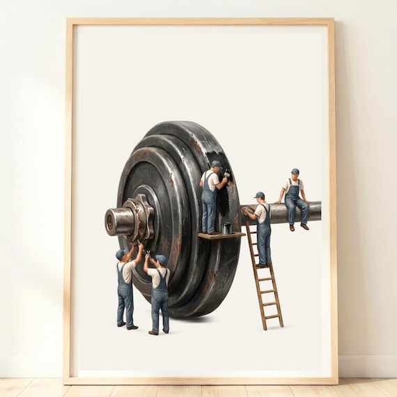 Home Gym Wall Art Powerlifting Decor Weightlifting Poster Strength Sport Artwork