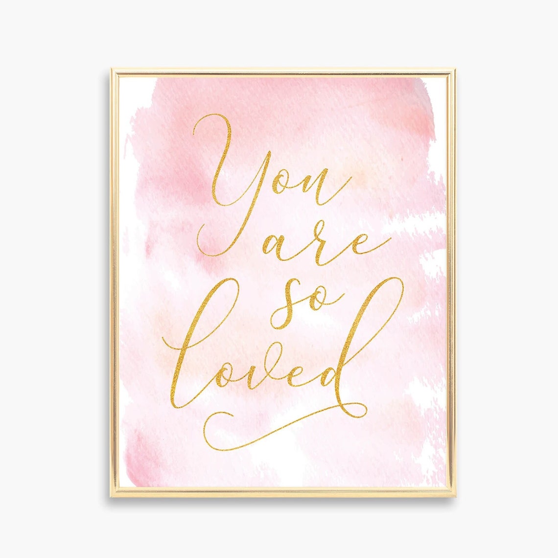 Nursery Wall Art Girl You Are So Loved Girl Nursery Print Pink Baby Girl Wall Decor Above Crib Wall Art Toddler Room Decor Art