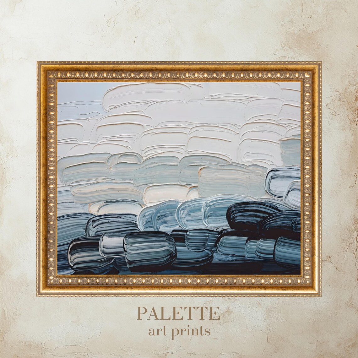 Abstract Brush Strokes, Minimalist Textured Painting