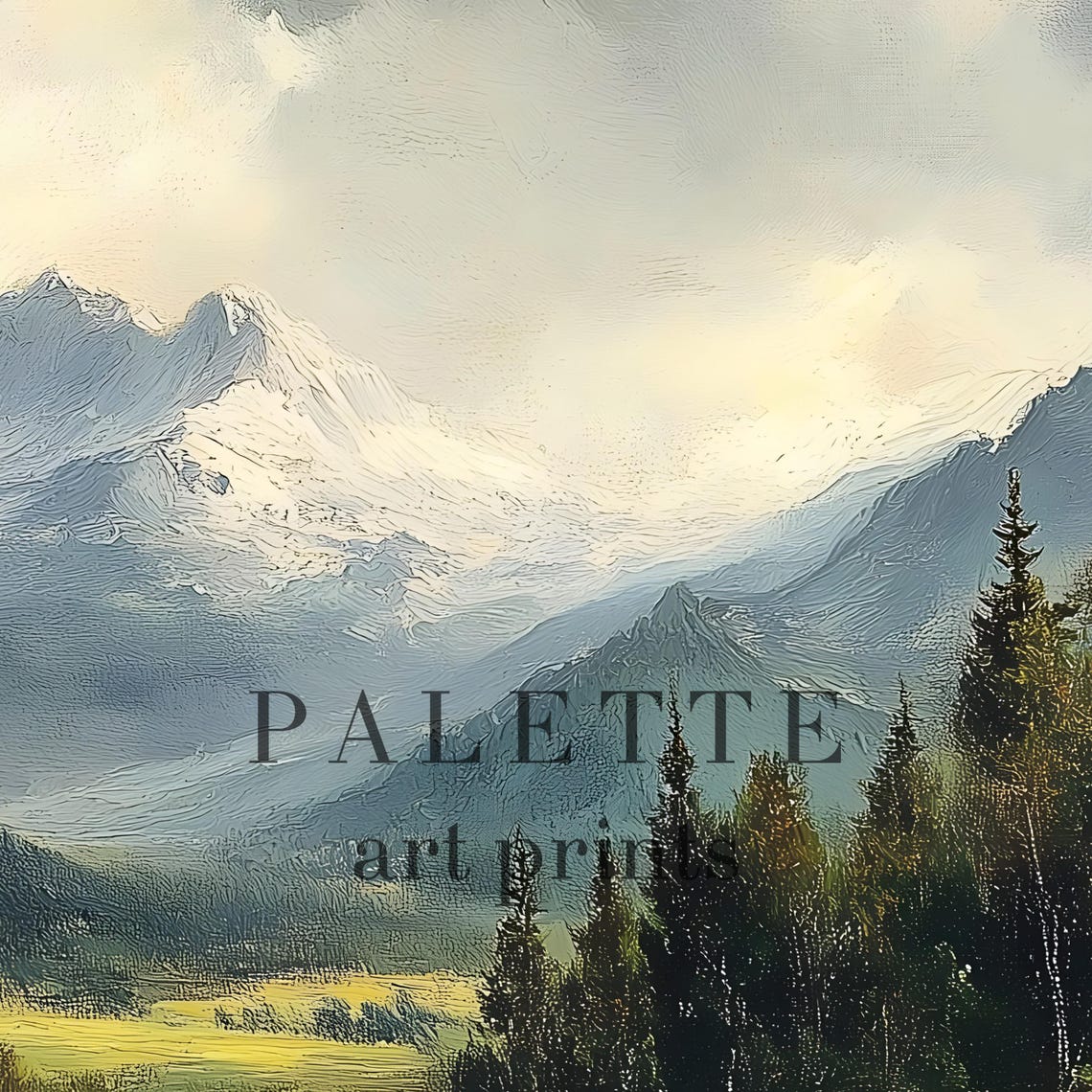 Grazing Sheep In An Alpine Pasture Beneath Snowy Peaks Poster - Image 2