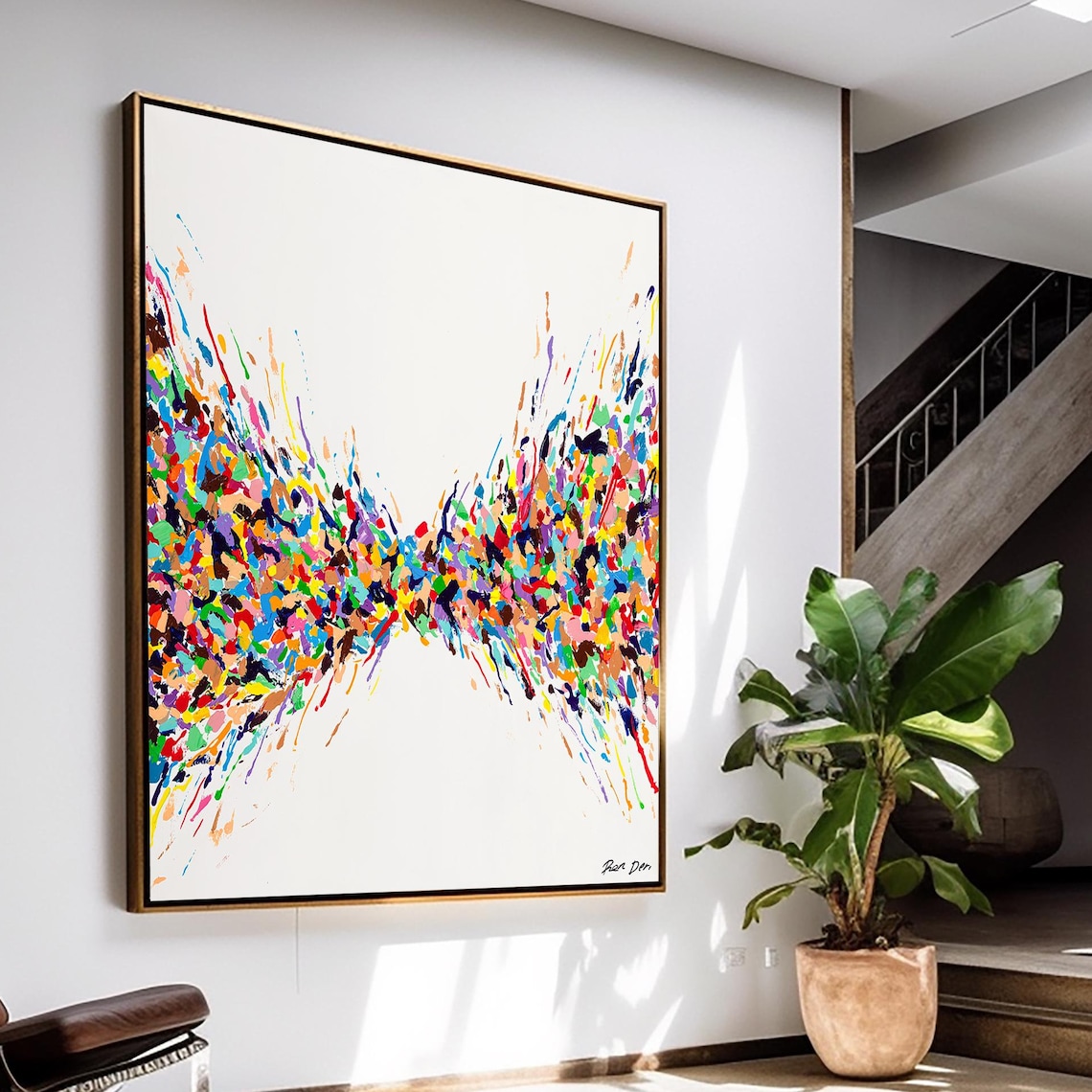 Explosion of Color Abstract Art Print, Modern Decor