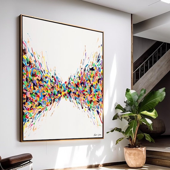 Explosion of Color Abstract Art Print, Modern Decor