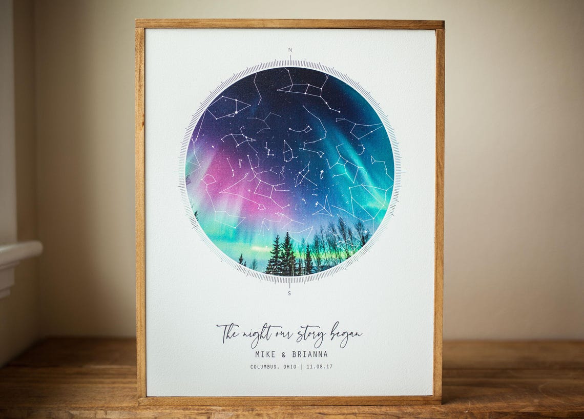 Custom Wood Star Map By Date, Night Sky Art Print - Image 5