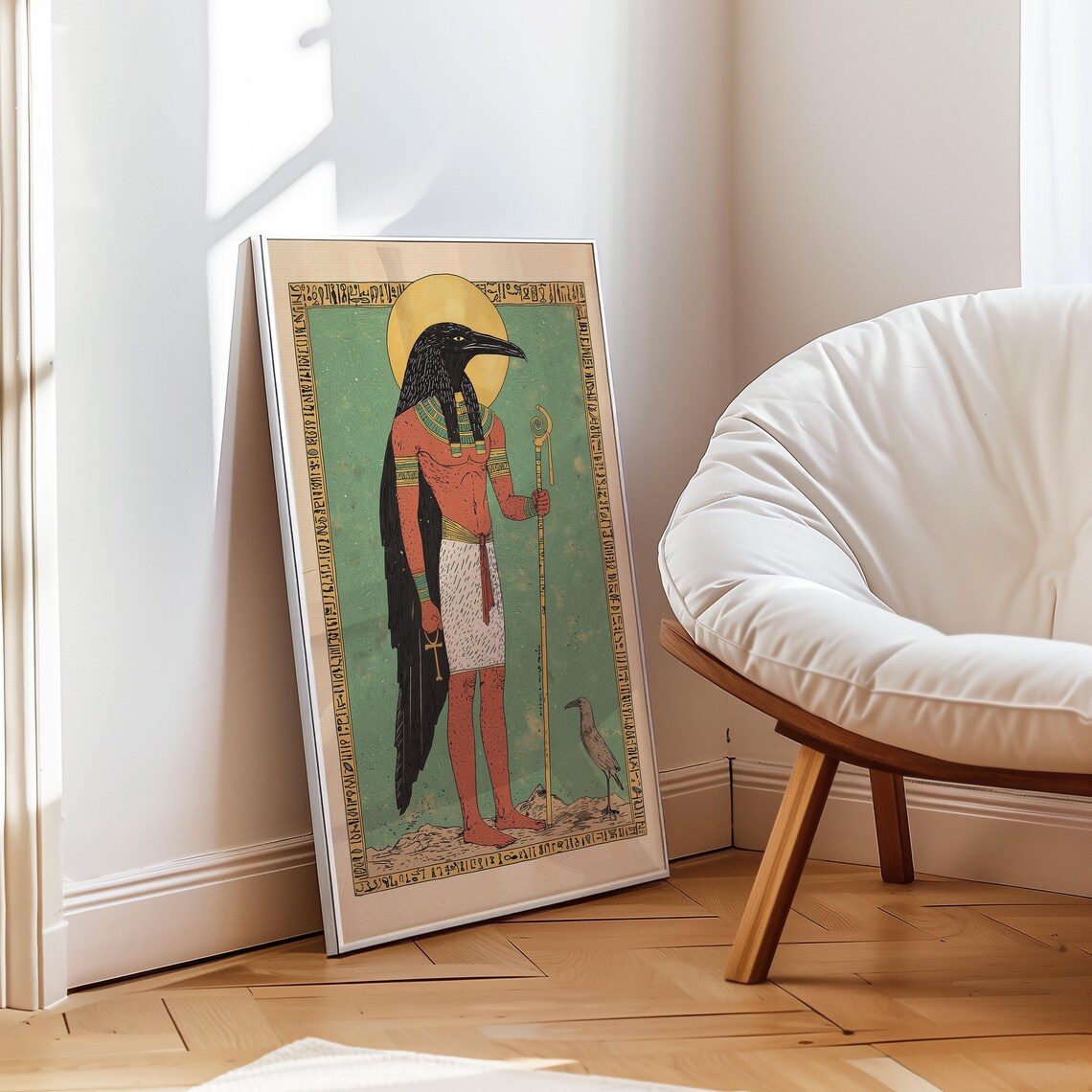 Retro Vintage Egyptian God Thoth Poster, Mythology - Image 4