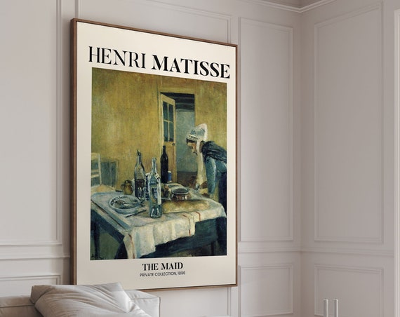 Henri Matisse Exhibition Poster Famous Gallery Wall Art Print Painting Art Print Floral Wall Print Garden Scenery Nature Living Room Art