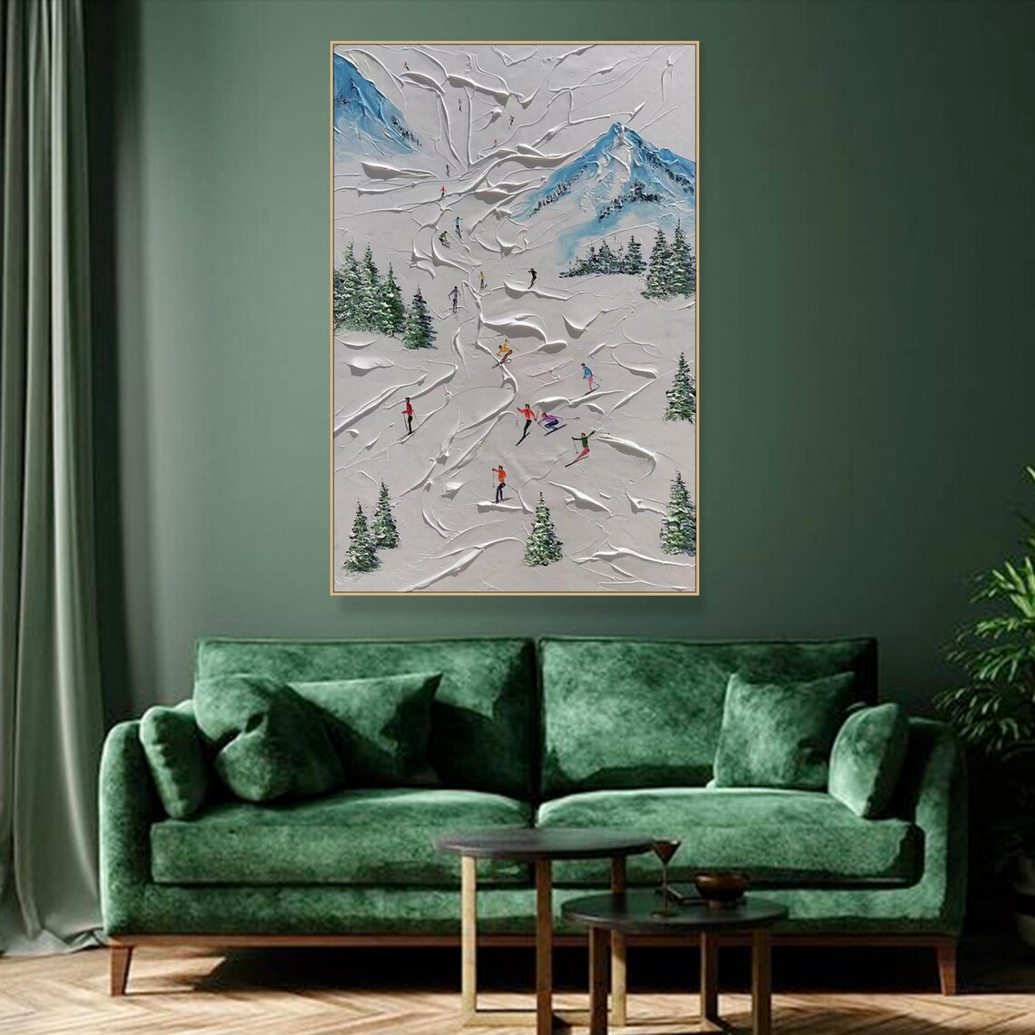 Custom Ski Sport Painting, Personalized Mountain Art - Image 2