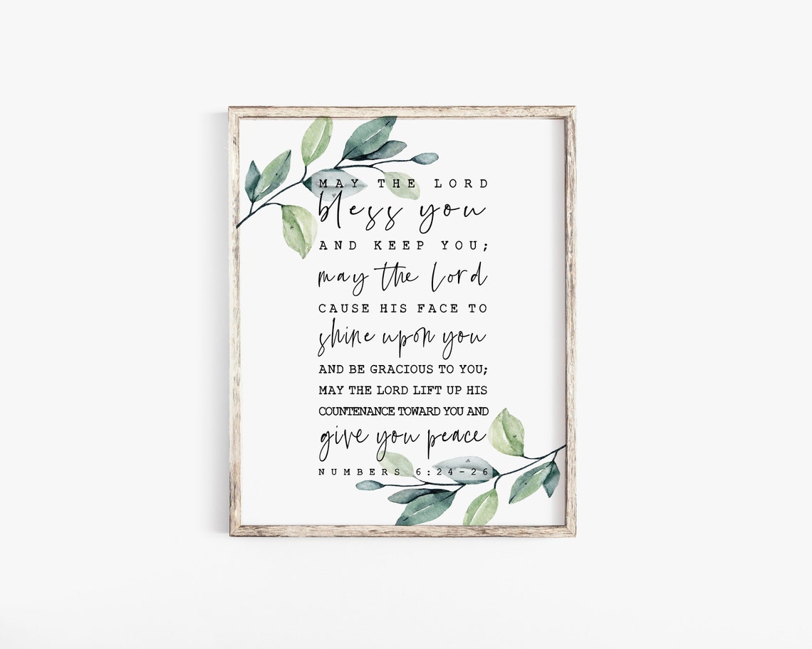May The Lord Bless You Nursery Scripture Art Print - Image 2