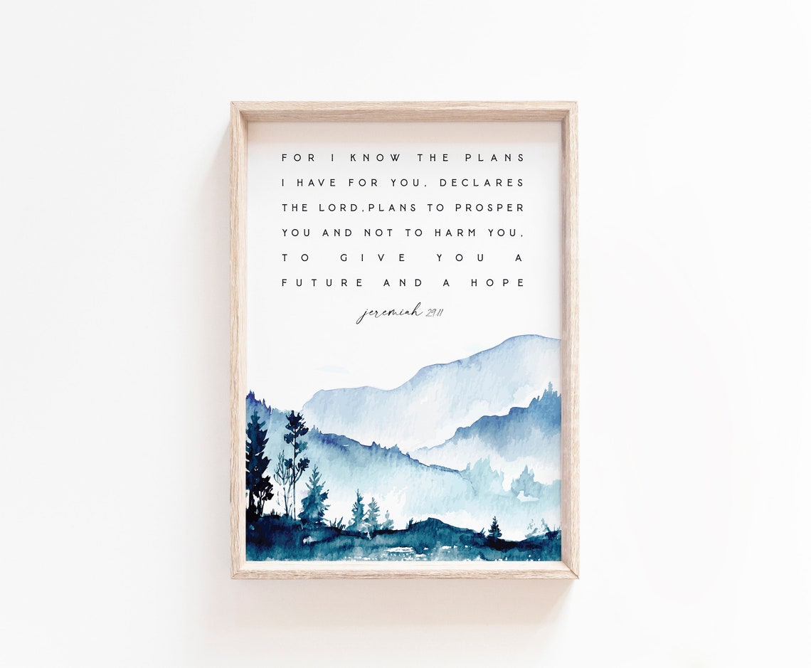 Jeremiah 29:11 Bible Verse Art Print, Farmhouse - Image 2