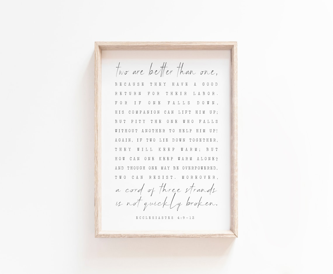 Two Are Better Than One Bible Verse Art Print - Image 2