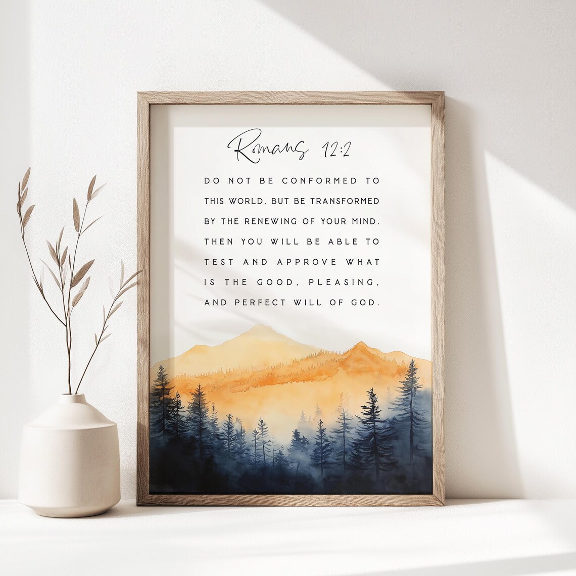 Romans 12:2 Do Not Conform Bible Verse Art Print - Image 2