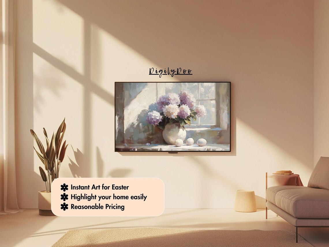 Rustic Pink Hydrangeas Vintage Farmhouse Art Print - Image 3