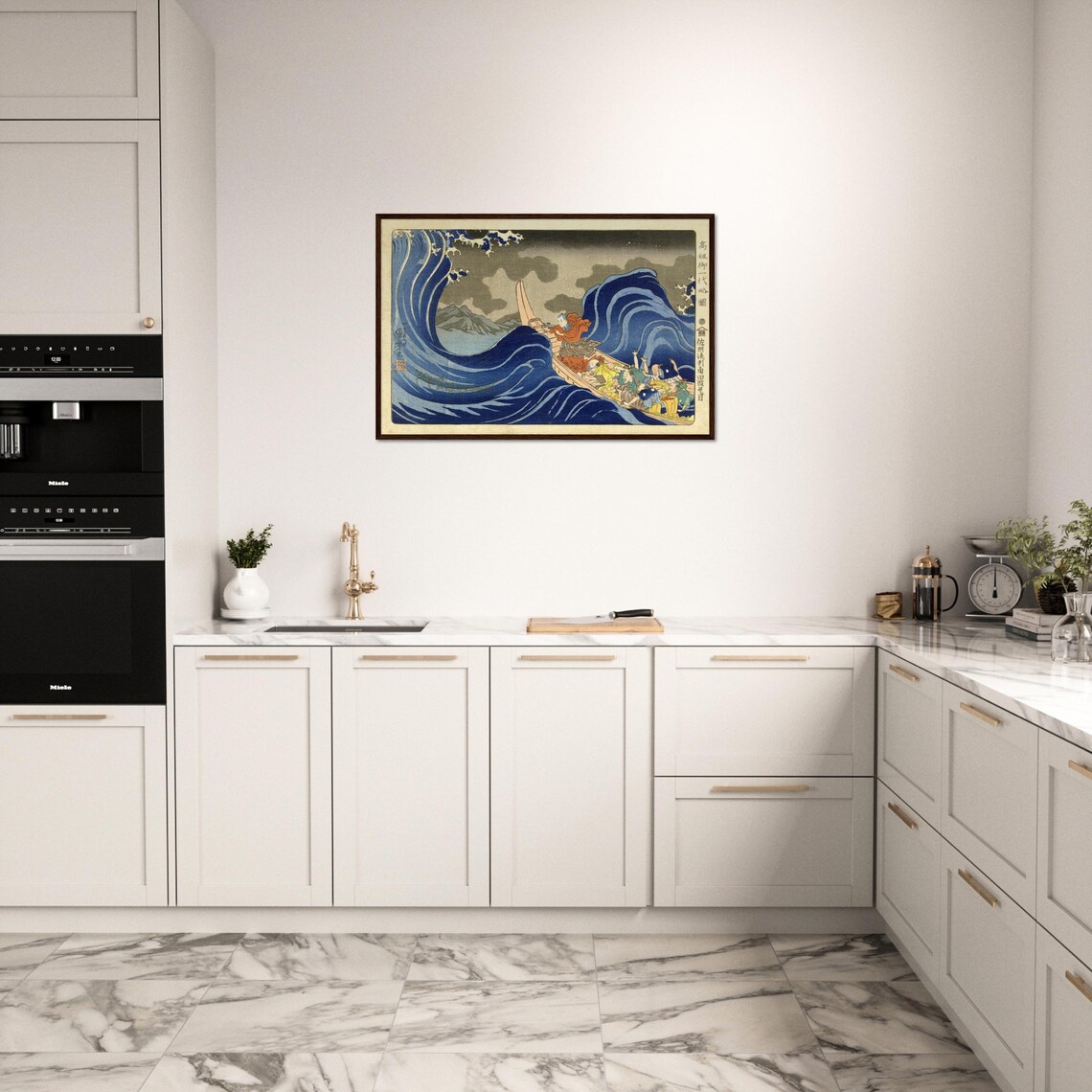 Japan Art Print, Hokusai Japanese Ocean Waves - Image 3
