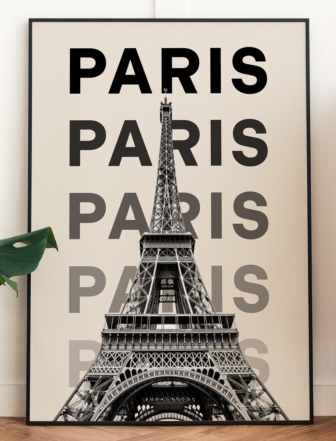Paris Travel Poster, Modern Neutral City Print - Image 3