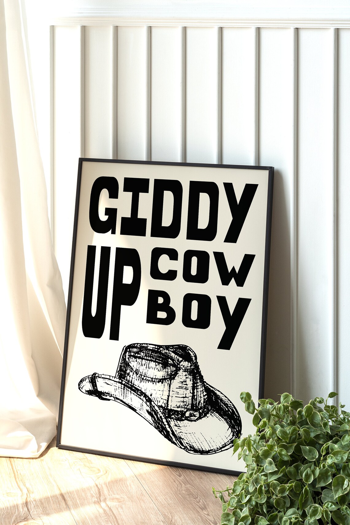 Giddy Up Cowboy Typography Poster, Western Decor - Image 4