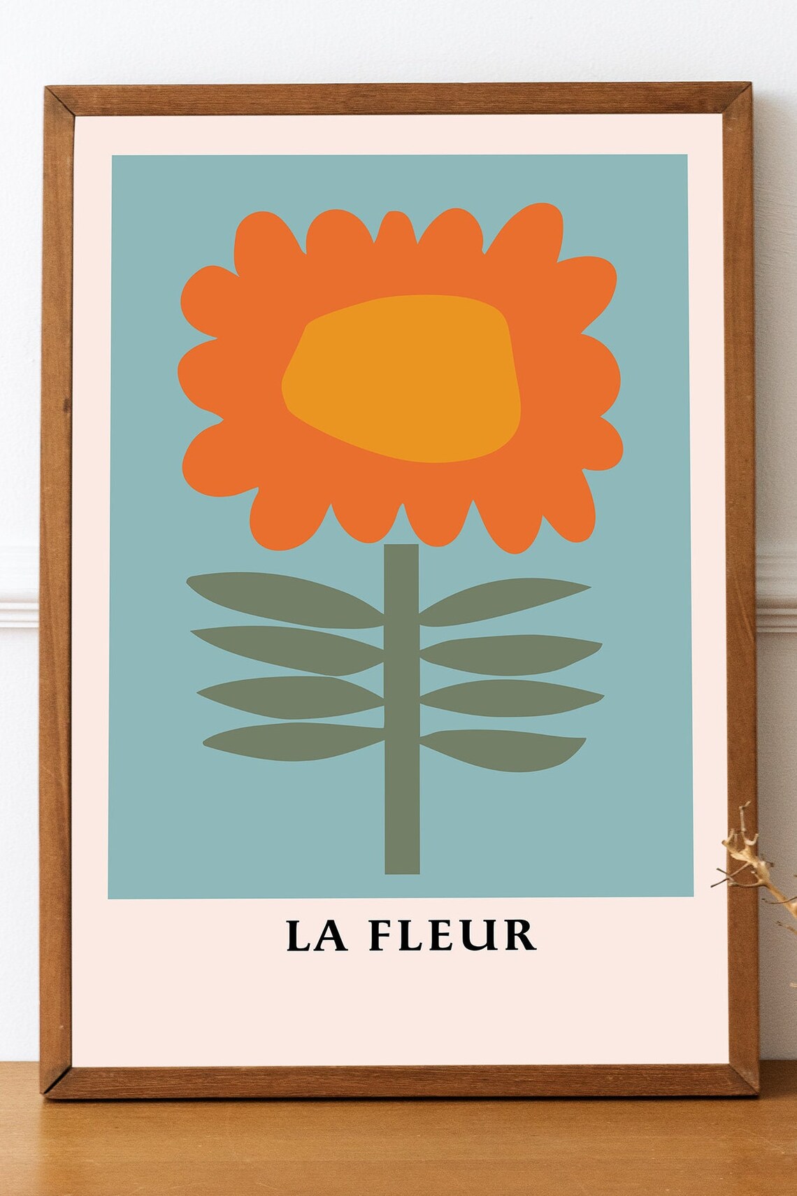 Abstract Botanical Sunflower Art, Botanical Boho - Image 4