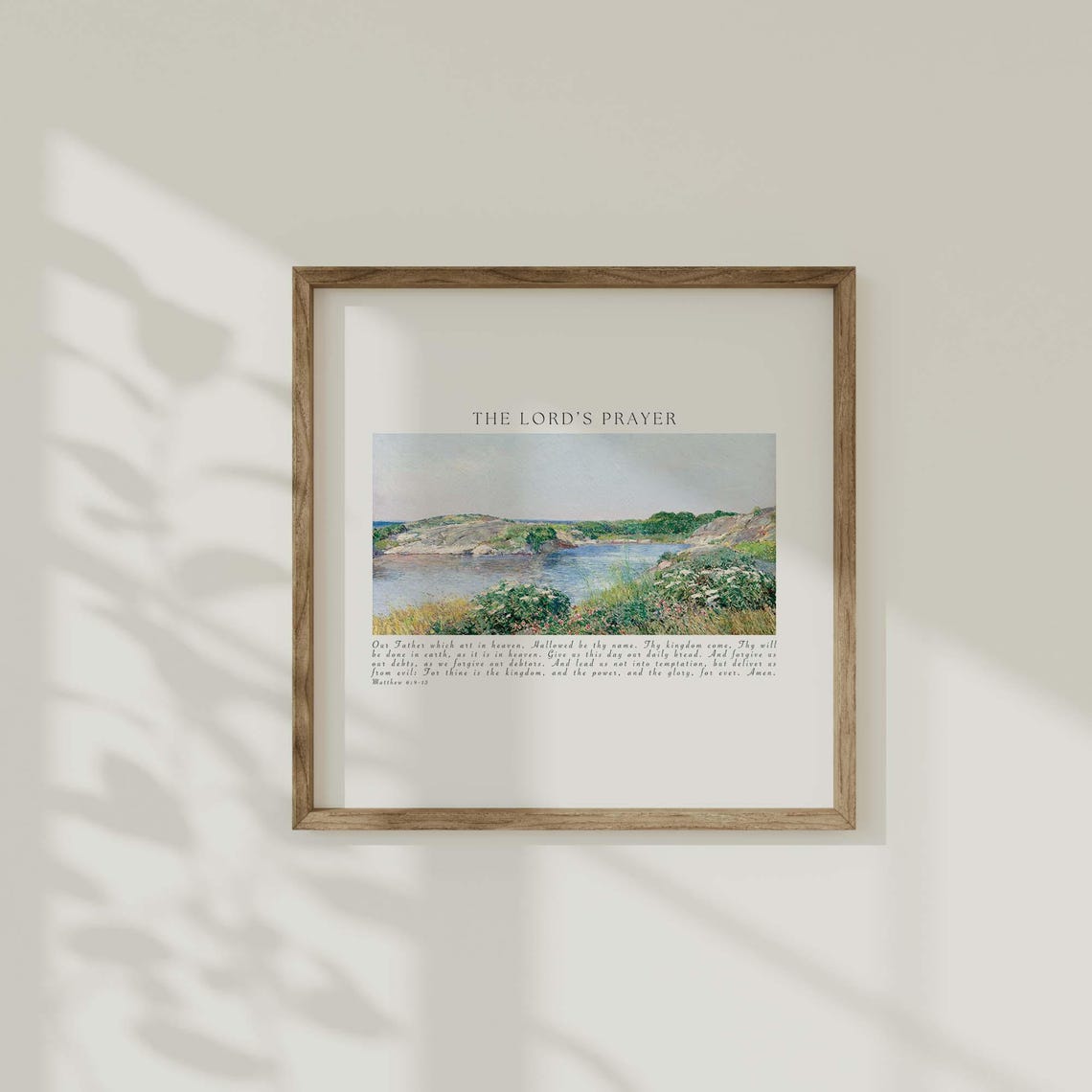 The Lord's Prayer Matthew 6:9-13 Coastal Impressionist Seascape Poster - Image 2