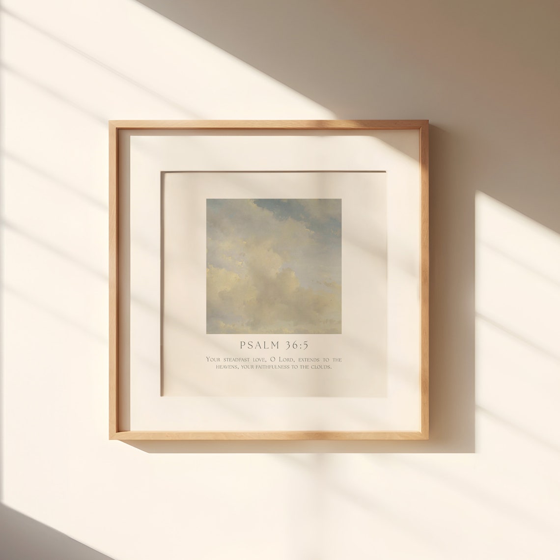 Psalm 36:5 Cloud Sky Painting Steadfast Love Bible Verse Poster - Image 4