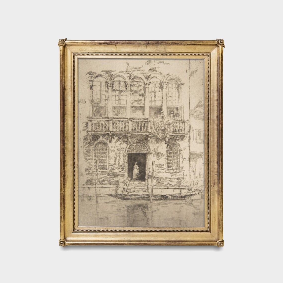 Venice Vintage Sketch Cityscape Art Print, Neutral - Image 5
