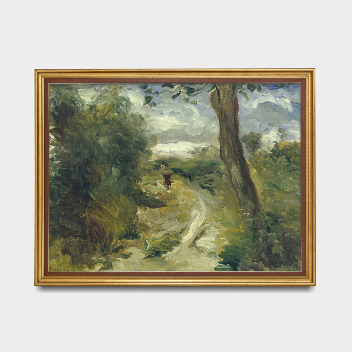 Vintage Landscape Painting Antique Country Landscape Oil Painting Fine Print Wall Art Farmhouse Decor - Image 4