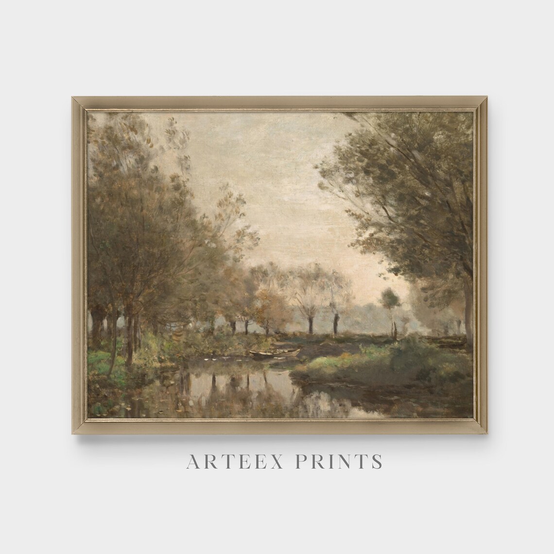 Vintage Country Landscape Art Print, Farmhouse Rustic Decor - Image 3