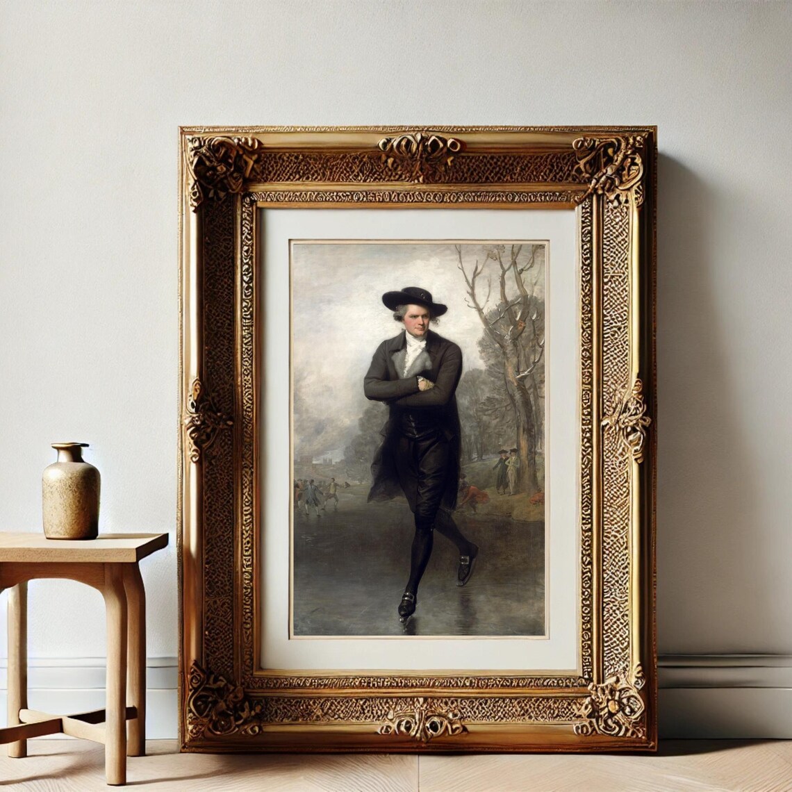 Gilbert Stuart The Skater Ice Skating Portrait Winter Art Poster - Image 3