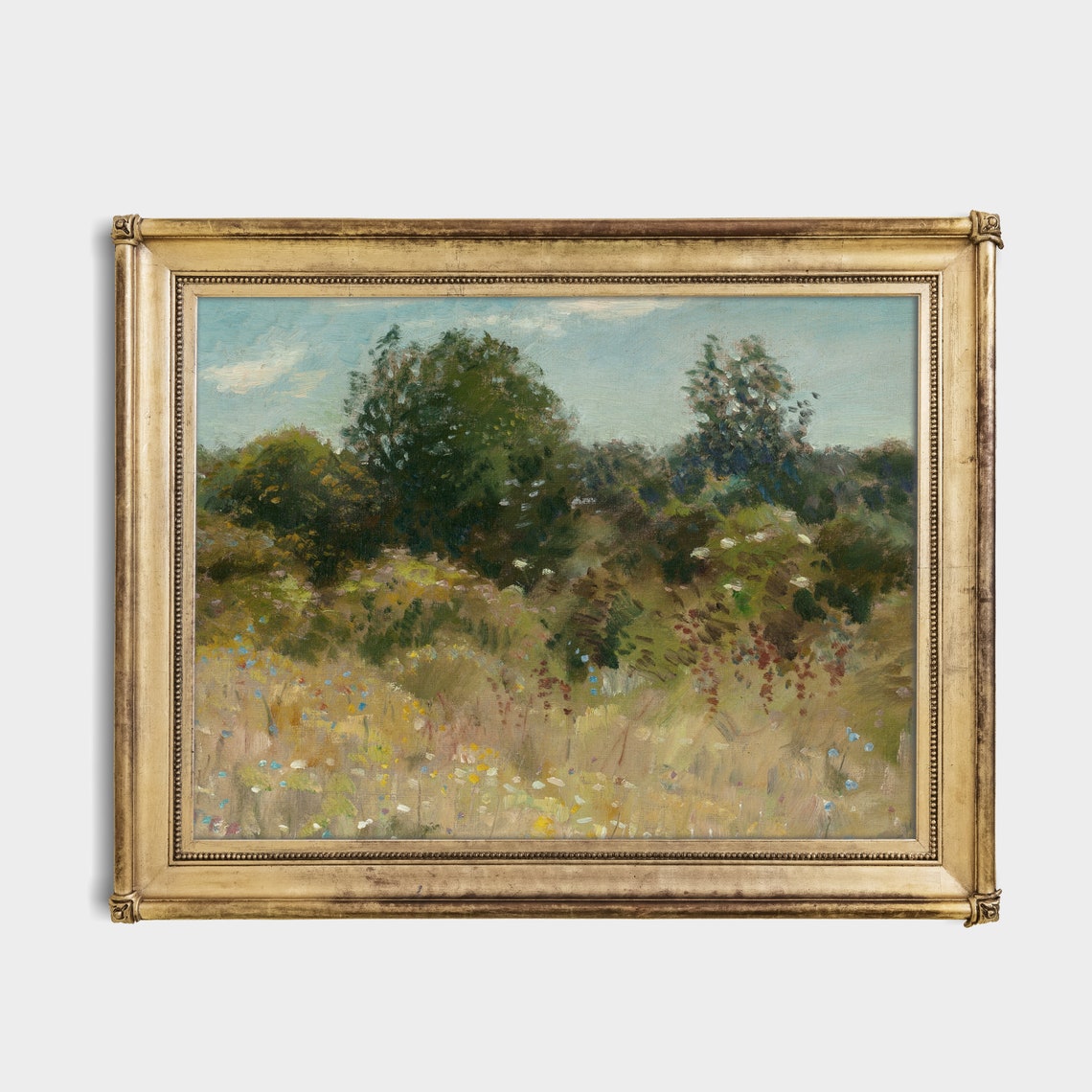 Summer Meadow of Wildflowers Impressionist Landscape Art Poster - Image 2