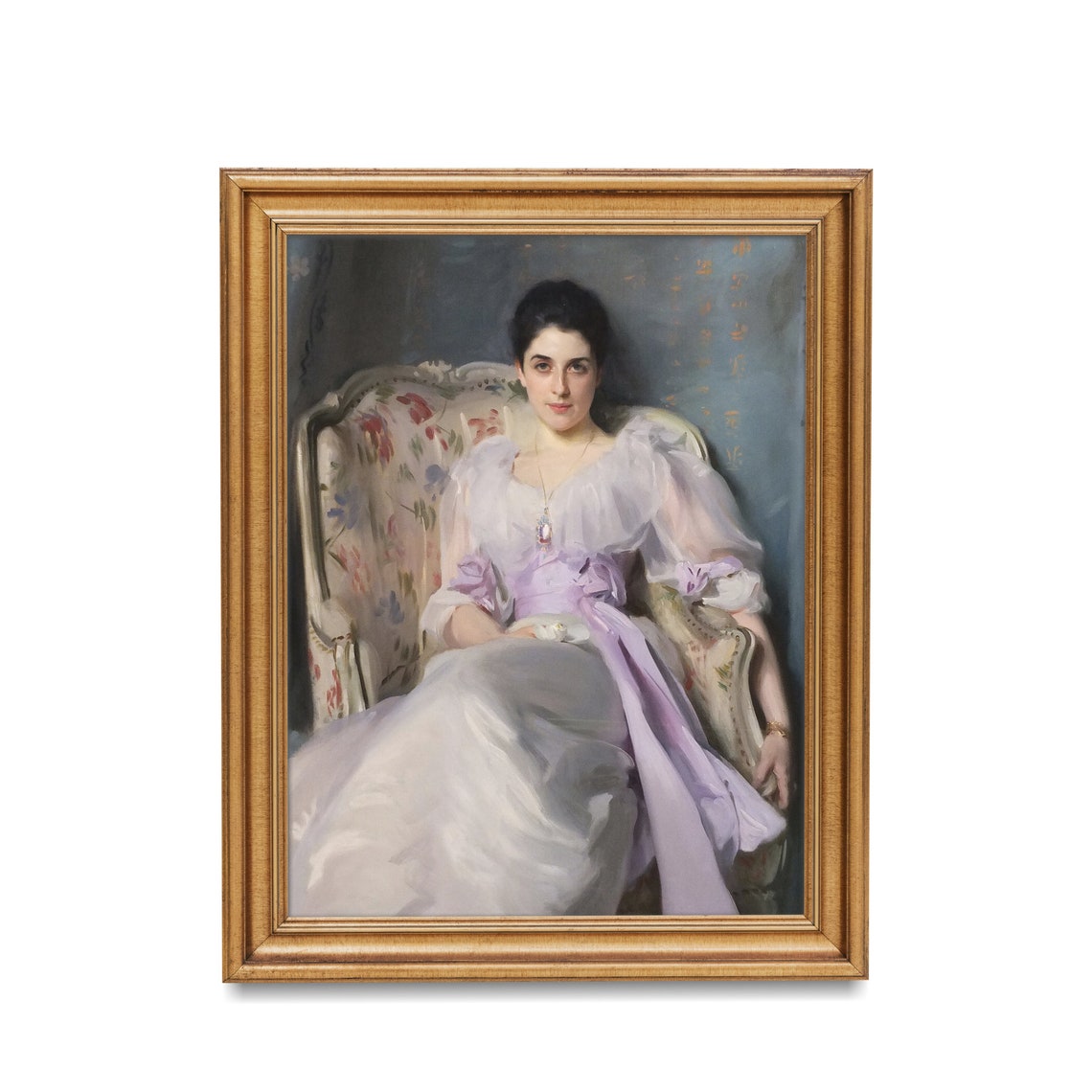Vintage Portrait Painting Antique Woman Portrait Instant Wall Art 19th Century Fine Art Print European Painting - Image 3