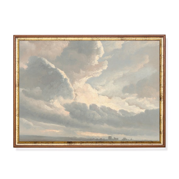 Vintage Cloud Painting Antique Cloud Study Sky Fine Print Wall Art Kids Room Decor Nursery Printables