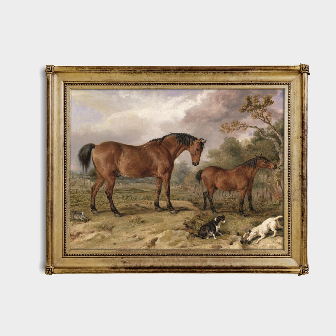 Vintage Horse and Dog Antique Equestrian Art Print - Image 3