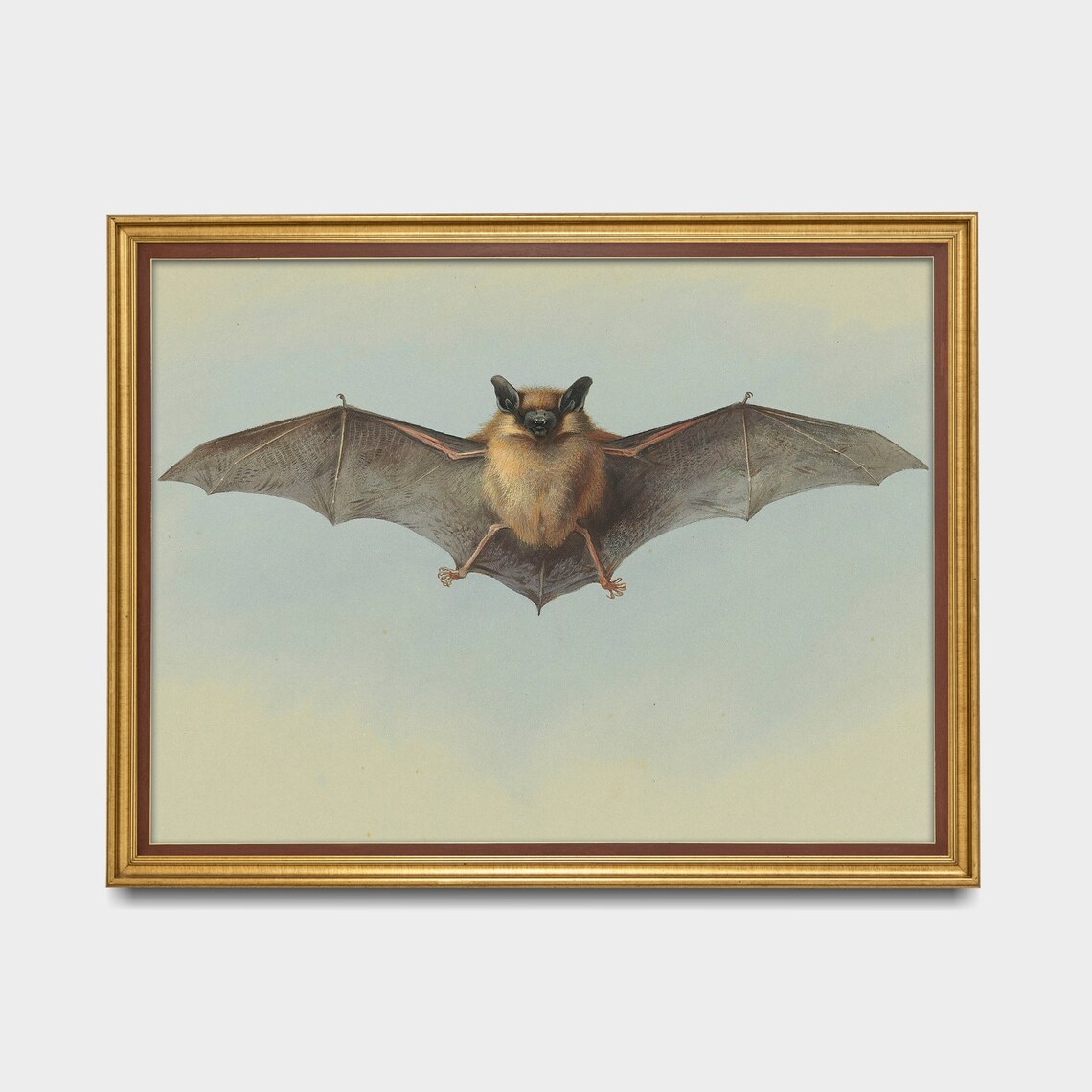 Vintage Bat Painting, Gothic Halloween Art Print - Image 3
