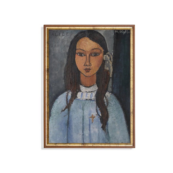 Printed And Shipped Vintage Portrait Painting Antique Woman Portrait Moody Rustic Oil Painting Classic Portrait Physical Print